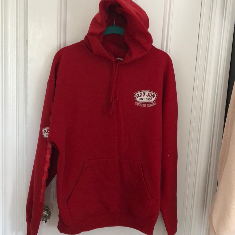 Ron Jon Surf Shop Myrtle Beach Red Sweatshirt.